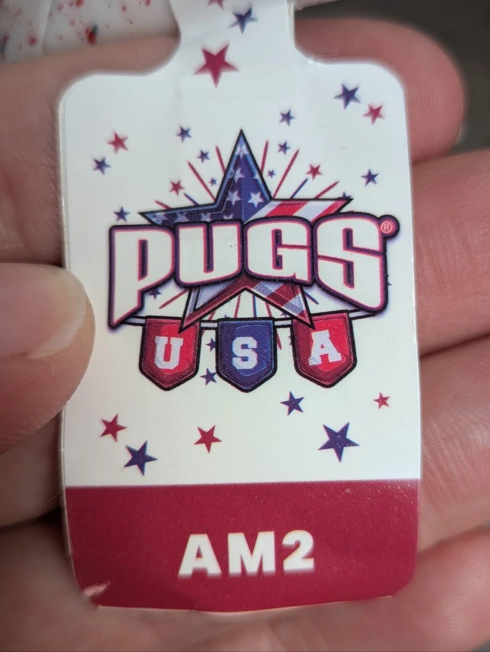 Pugs USA AM2 Americana Shield Sunglasses – White Splatter Frame Mirror Lenses